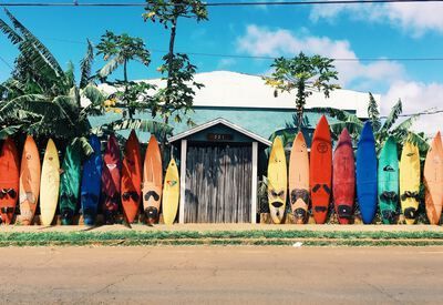 Surfer à Hawaï