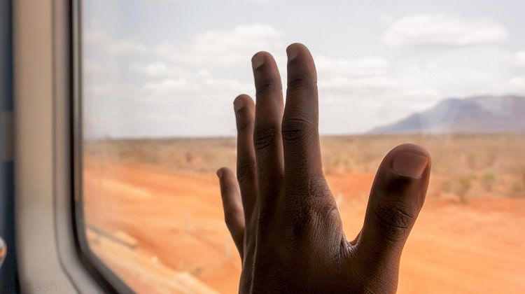 Vue Fenetre train Kenya